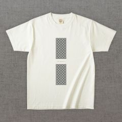 和柄Tシャツ　七宝 -墨・角-