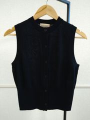 【新品未使用】SEMI COUTURE 25ss Sleeveless Knit セミクチュール ノースリーブニット ベスト ブラック セーター ウール