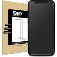 Mothca アンチグレア iPhone 12/iPhone 12 Pro対応 ガラスフィルム 強化ガラス 液晶保護フィルム サラサラ タッチ感 日本旭硝子製素材 指紋防止 反射防止 硬度9H 飛散防止 キズ防止 衝撃吸収 撥油性 疎水 ゲームフィルム(6 0