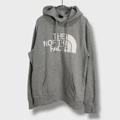 ☆THE NORTH FACE☆ザノースフェイス☆ビッグロゴパーカー☆ハーフドーム☆プリントパーカー☆スウェット☆グレー☆M☆G25M