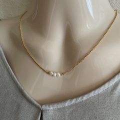 K18 シャイニーロープアコヤ真珠ステーションネックレス スライド