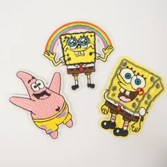 ㉟ アイロンワッペン　ワッペン スポンジボブ 3点セット  アメカジ