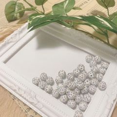 クレイ ビーズ  20個 set ホワイト ラインストーン  DIY ブラスレット チャーム クリスタル パヴェ ディスコ ビーズボールポリマークレイビーズラウンド ビーズ クリスタル ビーズ ブレスレット ネックレス イヤリング ジュエリー