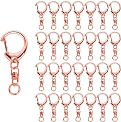 新品 50個入り キーホルダー 金具 キーホルダー金具 ナスカン レジン パーツ キーホルダーパーツ 回転フック 丸カン 付き ワンタッチ アクセサリーパーツ キーリング ストラップ ナスカン 手芸用品 ハンドメイド アクセサリー 手作り 素材 (50個 ピン