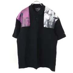 RAF SIMONS × FRED PERRY ラフシモンズ × フレッドペリー フォトパッチ ショートスリーブポロシャツ SM8120 ブラック Lのサムネイル