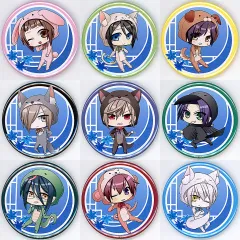 【中古】バッジ・ピンズ [単品] 集合 描きおろしちびキャラ缶バッジ9個セット 「Switchソフト 蒼黒の楔 -緋色の欠片 玉依姫奇譚- for Nintendo Switch スペシャルステラセット」 同梱特典