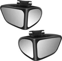 Quikaboo 車用サイド補助ミラー サイドミラー 後方確認 サイドアンダー用 左右1組セット ブラック
