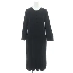 マークジェイコブス MARC JACOBS コットンカシミヤ プリーツ ワンピース 長袖 ロング S 黒 ブラック /SY ■OSのサムネイル