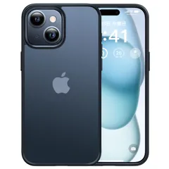 【米軍MIL規格・指紋防止】CASEKOO iPhone 15 用 ケース 耐衝撃 滑り止め 指紋防止 米軍MIL規格 マット仕上げ ストラップホール付き 黄変防止 耐久性 カバー ワイヤレス充電対応 アイフォン 15 用 6.1 インチ ケース(マットブラッ