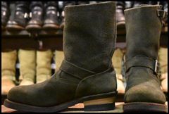 【9D 良品 BEAMS別注 07年】レッドウィング 8274 黒スエード エンジニア ラフアウト スチールトゥ ブーツ redwing HOPESMORE【FC426】