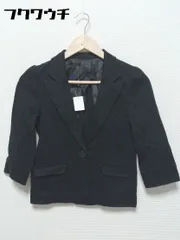 ◇ Ray BEAMS レイ ビームス 七分袖 テーラード ジャケット ブラック レディース 【中古】 【1002800692330】