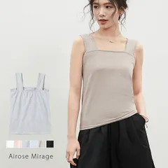 ブラ紐隠し タンクトップ｜スクエアネック  美シルエット キャミソール インナー 伸縮性抜群 きれいめ カジュアル レディース