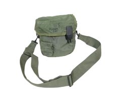 アメリカ軍 2QT キャンティーン カバー OD ストラップ付き 印字やや消え/書込み有/画像現品b