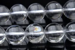 8mm 天然クラック入り水晶 （虹水晶） １連（約38cm）  パワーストーン 天然石 _R1465