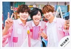 【中古】生写真(ジャニーズ) なにわ男子/道枝駿佑・長尾謙杜・藤原丈一郎/横型・上半身/シングル「初心LOVE(うぶらぶ)」MV＆ジャケ写オフショット/公式生写真