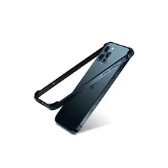 【YMXPY】iPhone12 iPhone12Pro アルミバンパーケース メタル+シリコンフレーム 二重構造 レンズ保護 軽量 ストラップ穴 耐衝撃 サイドバンパー (iPhone12/12Pro, パシフィックブルー) 0