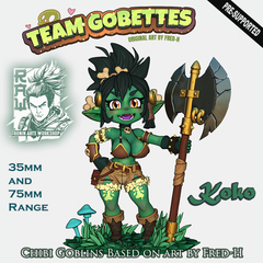 Ronin Arts Workshop | ChibiGoblin Koko 35mm | 3Dプリント ミニチュア フィギュア チビゴブリン