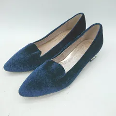 ◇ Θ VII XII XXX セブントゥエルブサーティー パール装飾 パンプス サイズ23 ブルー レディース E  【1412260025119】