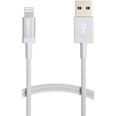 【新品】 ベーシック USB-A -ライトニングケーブル ナイロン iPhone充電 Apple MFi認証 iPhone 14/14 Pro/13/13 Pro/12/SE(第2世代)/iPad 各種対応(シルバー 0.9m) 1
