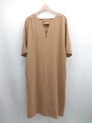 ◇ Θ CAPRICIEUX LE’MAGE シンプル系 七分袖 ロング丈 ワンピース サイズF ブラウン系 レディース E  【1507160018399】