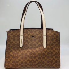 ★コーチ COACH 2wayバッグ 31210 レザー ストラップ欠品 レディース ベージュ系 中古 005668