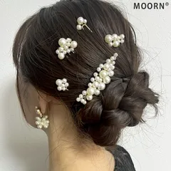 MOORN パール Uピン コーム 5点セット 結婚式 ヘアアクセサリー ゲスト パールuピン パール 髪飾り ゴールド  シルバー キラキラ 簪 かんざし ヘアピン 結婚式 ゲスト 入学式 卒業式 七五三 成人式 着物 浴衣 和装 ドレス まとめ髪