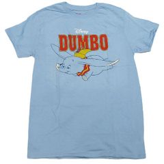 ダンボ Tシャツ DUMBO ブルー ディズニーキャラクター Sサイズ