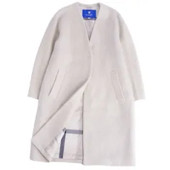 ブルーレーベル クレストブリッジ BLUE LABEL CRESTBRIDGE コート ロングコート ノーカラー モヘヤ ウール アウター レディース 38(M相当) アイボリーのサムネイル