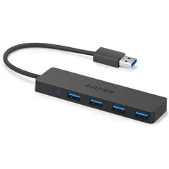 Anker USB3.0 ウルトラスリム 4ポートハブ USB ハブ バスパワー 軽量 コンパクト MacBook iMac Surface Pro