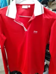 FILA(フィラ) ゴルフ レディース 長袖 ポロッティ レッド