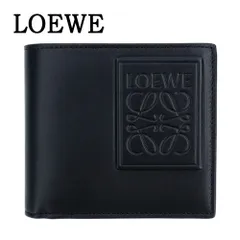 ロエベ 財布 二つ折り LOEWE 565501X02 1100 / 0010968899 バイフォールド コインウォレット BIFOLD COIN WALLET BLACK ブラック シルクカーフ サテンカーフ