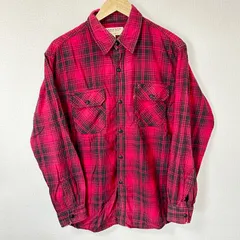 (^w^)b Levi's Red Tab リーバイス レッドタブ 長袖シャツ チェック柄 コットン 綿100% フラップポケット トップス 羽織り アメカジ 古着MIX レッド 赤系 メンズ サイズL