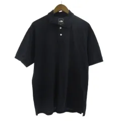ザノースフェイス THE NORTH FACE NT2223 ポロシャツ 半袖 ワンポイント ネイビー 紺 M