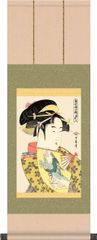 掛け軸-道成寺／喜多川 歌麿[飾りスタンド付き]G2-007S