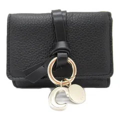 クロエ Chloe 三つ折り財布 Wホック 三つ折り財布 CHC21WP946F57001 ブラック レザー 三つ折財布 レディース 新品のサムネイル