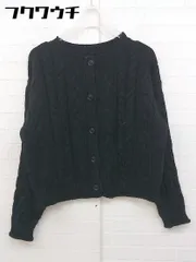 ◇ titivate ティティベイト ロープ編み 長袖 カーディガン サイズF ブラック レディース  【中古】 【1106110009595】