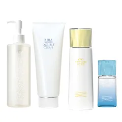 キラ化粧品 スキンケアセット 洗顔 化粧水 オイル フェイスケア タイプ 4点