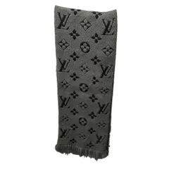【中古品】 Louis Vuitton ルイヴィトン エシャルプロゴマニア マフラー グレー レディース 箱無 W100187RK