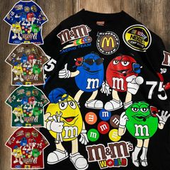 BJiN キャラ Tシャツ ビンテージ 古着 赤 緑 茶色 青 黒m&m's m&ms エムアンドエムズ ワールド マクドナルド レーシング チーム NASCAR ナスカー フォード Ford オーバープリント XL相当サイズ 2503  3500 p10
