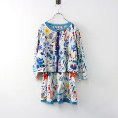 美品 アルベロベロ オレボレブラ ALBEROBELLO OLLEBOREBLA ぶたさん 海の中プリント アンサンブルワンピース/ブルー系【2400014264616】