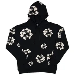 デニムティアーズ  フラワープリント プルオーバーパーカー