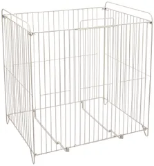 【迅速発送】グリーンライフ ストーブガード 幅65×奥行53×高さ71cm 前面スライド扉 固定金具付き SG-N ホワイト