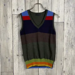 【Paul Smith BLACK ポールスミス ブラック】オンワード樫山 ウール ニット ベスト M