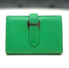 エルメス ベアン コンパクト エプソン ヴェールヴェローヌ 折り財布 C