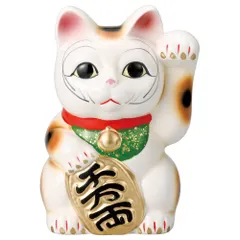 千万両　招き猫 御影石　石像　約30cm・12kg 千万両招き猫 御影石石像約30cm・12kg