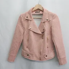 ◇ ⊇ ㈲オレンジ 長袖 ジャケット サイズF ピンク系 レディース E  【1411280013892】