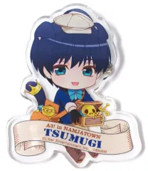 【中古】バッジ・ピンズ(キャラクター) 月岡紬 ダイカットアクリルバッジ 「A3!(エースリー) in ナンジャタウン 2018」 ミニゲーム 黒子になって転がそう!大岩ころがしガラポン B賞