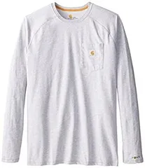 Carhartt Men's Force Cotton Delmont Long-Sleeve T-Shirt (Regular and Big & Tall Sizes) Heather Gray X-Large/Tall