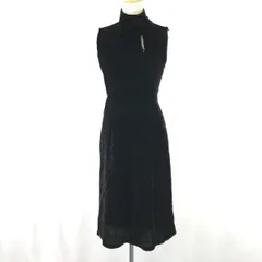 組曲プリエ/KUMIKYOKU PRIER★ノースリーブワンピース/パーティードレス/ハイネック【3/レディースL/黒/black】ラメ生地/Dress◆cBH844