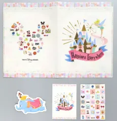 【中古】クリアファイル パークデザイン A4ダブルポケットホルダー(ポストカード3枚付) 「ディズニー」 東京ディズニーリゾート限定